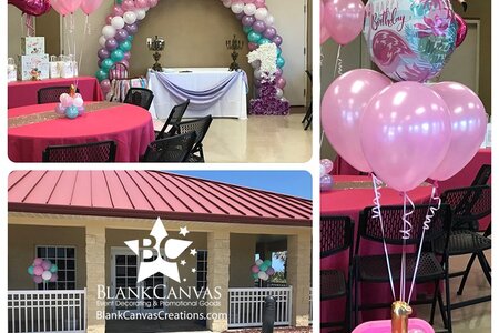 Flamingo First Birthday Balloons